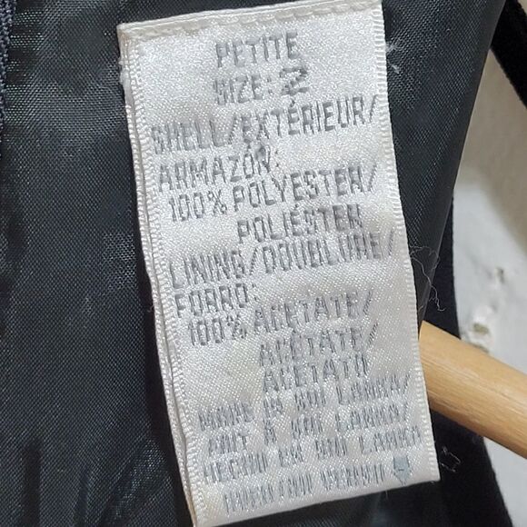 Vintage Liz Claiborne Petit Vignette Black Dress - Picture 11 of 13